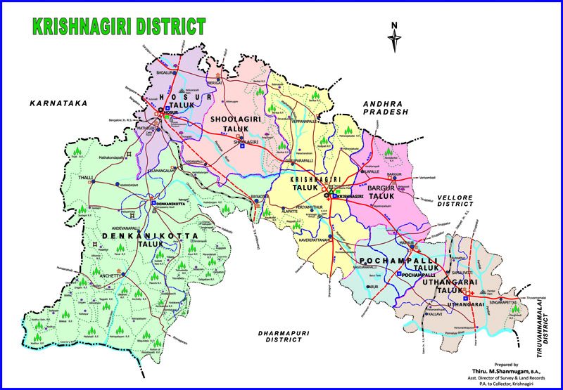 krishnagiri District map