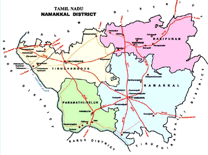 namakkal District map