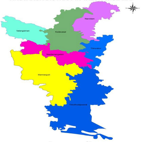 thiruvarur District map