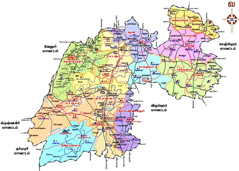 tiruvannamalai District map
